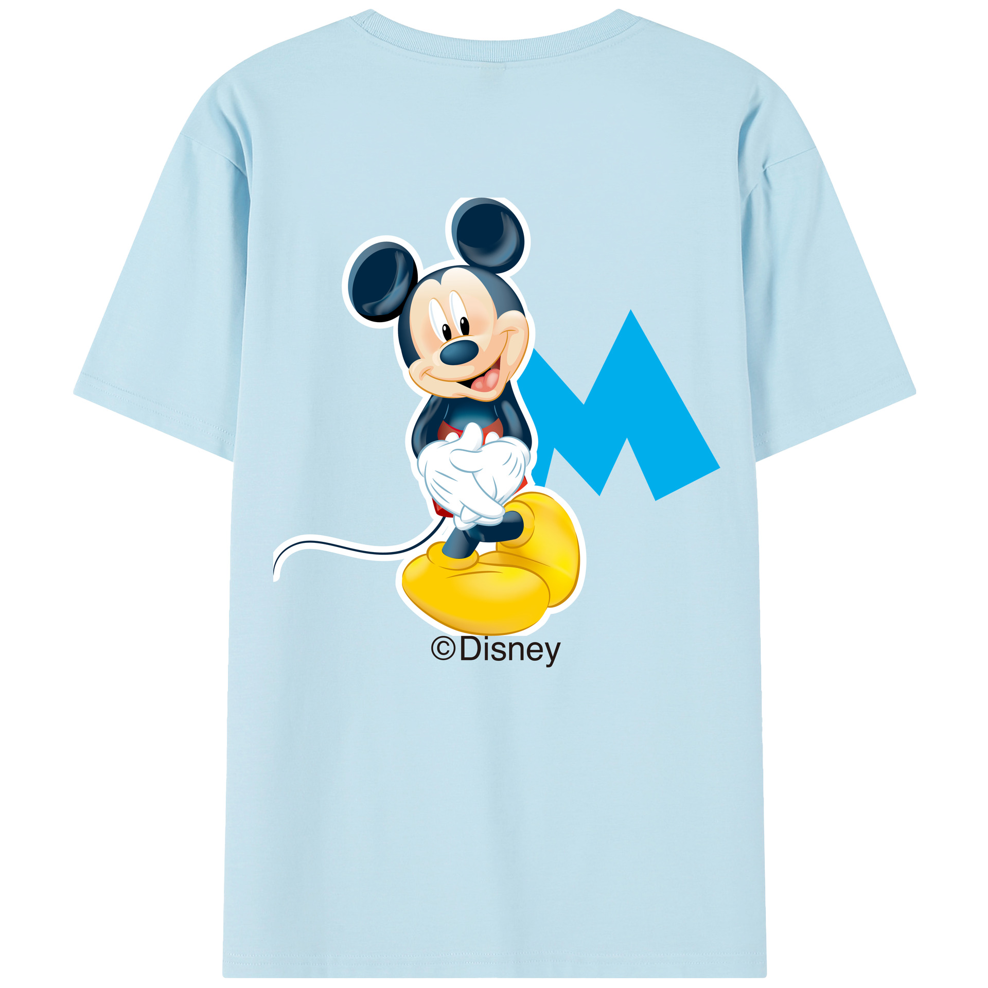 （画像用） ミッキーマウス Mickey Mouse 綿100％半袖Tシャツ（背面プリント）